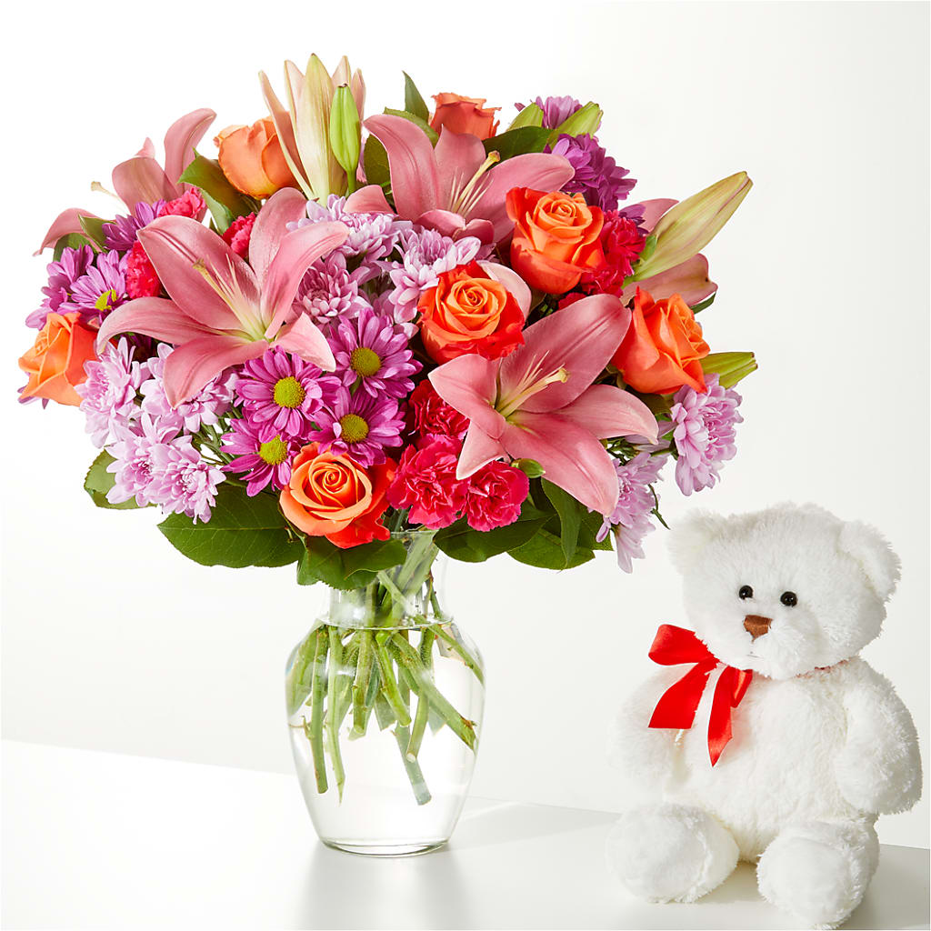 One and Only Bouquet and Bear Bundle – Talia Flowers, Ottawa ON