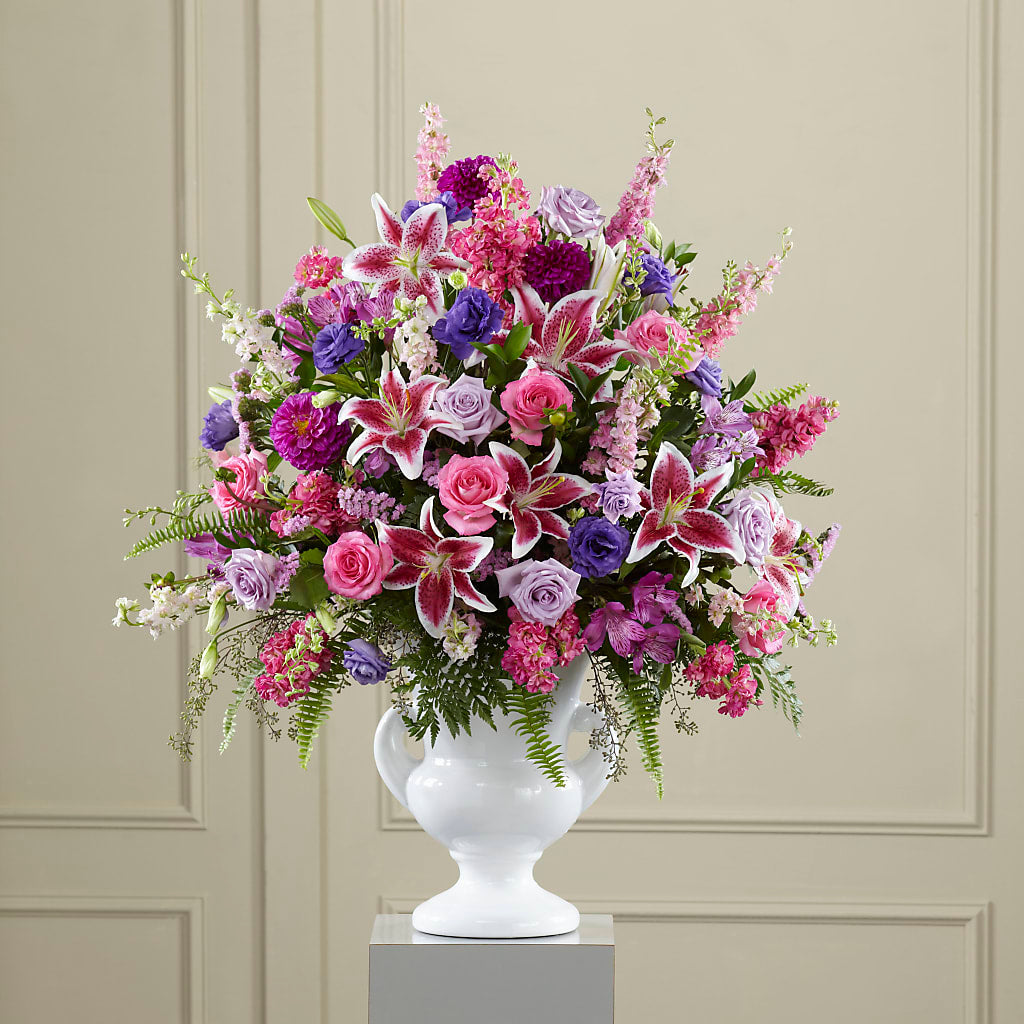 Peaceful Tribute Arrangement – Talia Flowers, Ottawa ON