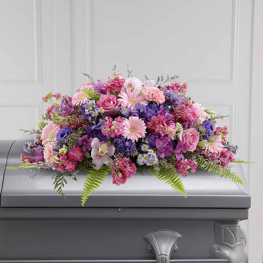 Glorious Garden Casket Spray – Talia Flowers, Ottawa ON