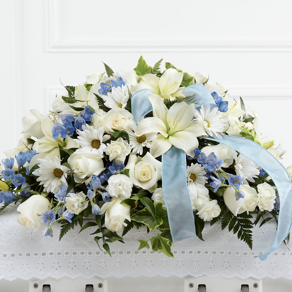 Tender Treasure Casket Spray – Talia Flowers, Ottawa ON