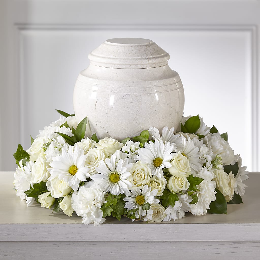Ivory Gardens Cremation Adornment – Talia Flowers, Ottawa ON