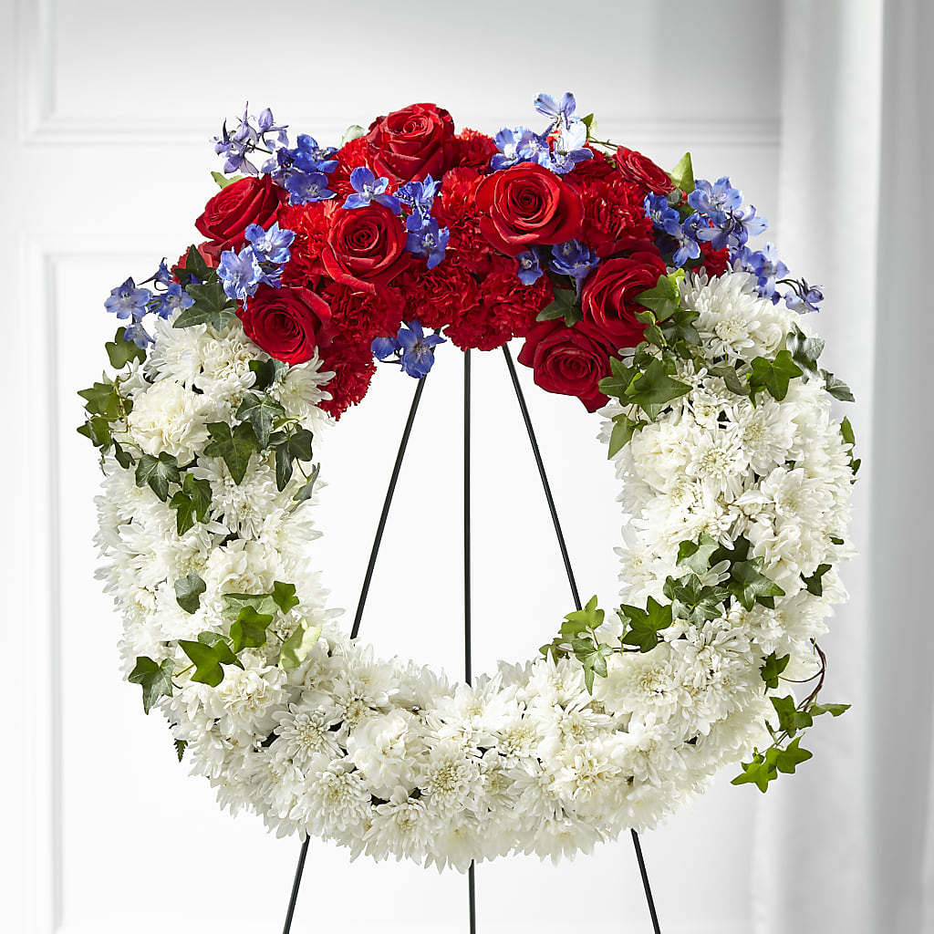 Patriotic Passion Wreath – Talia Flowers, Ottawa ON