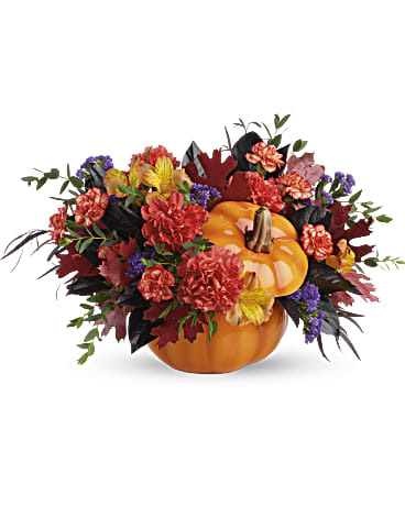 Teleflora's Hauntingly Pretty Pumpkin Bouquet – Talia Flowers, Ottawa ON