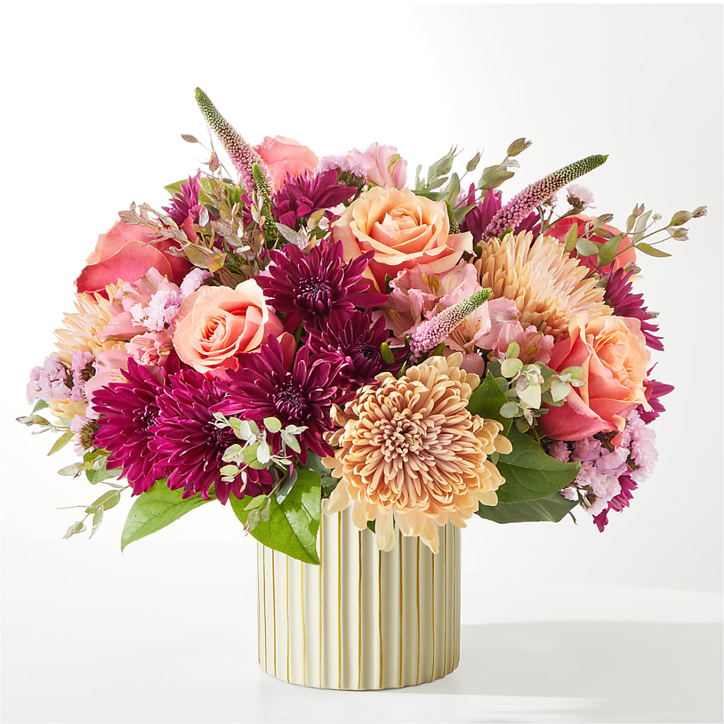 Berry Cobbler Bouquet with Ivory Vase – Talia Flowers, Ottawa ON