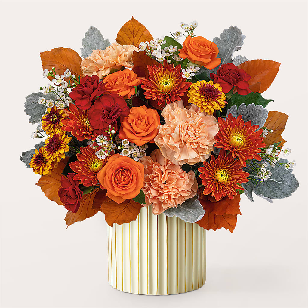 Merlot Bouquet with Ivory Vase – Talia Flowers, Ottawa ON