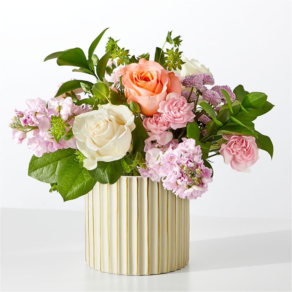 French Market Bouquet with Ivory Vase – Talia Flowers, Ottawa ON