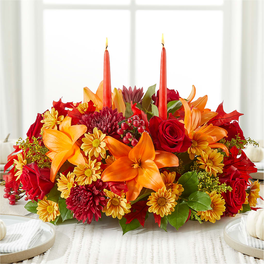 Autumn's Embrace Centerpiece – Talia Flowers, Ottawa ON
