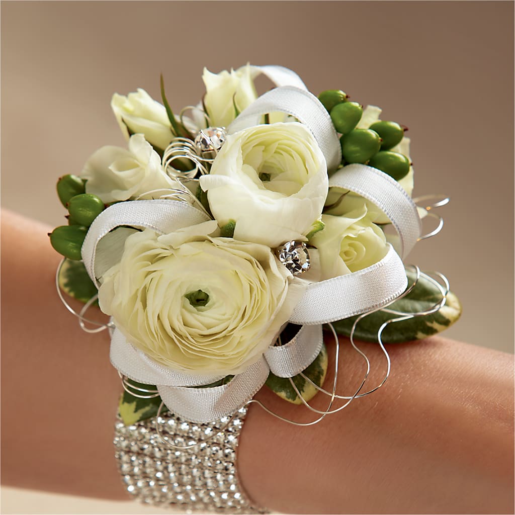 White Wedding Corsage – Talia Flowers, Ottawa ON