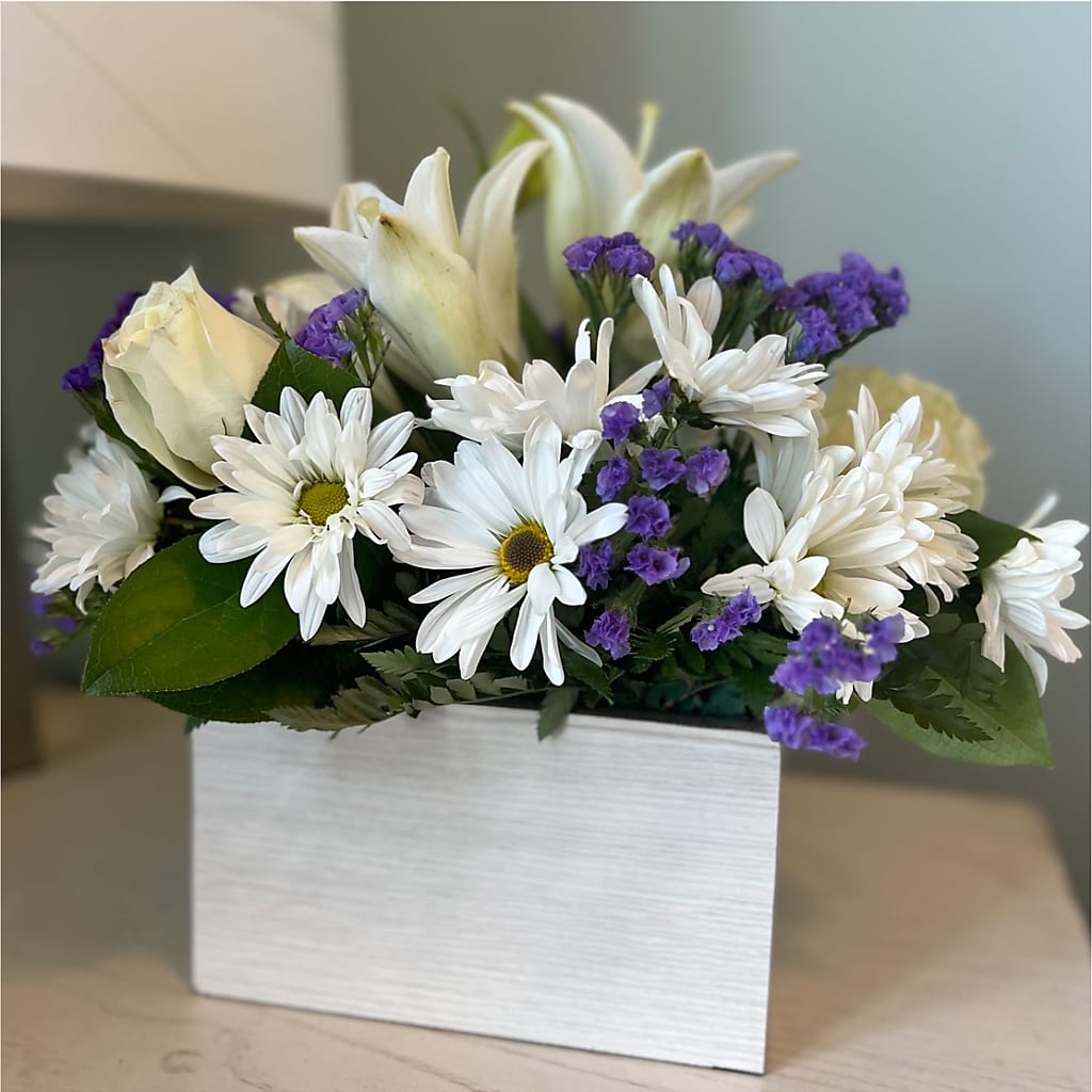 Beyond Blue Box Bouquet –  Talia Flowers, Ottawa ON