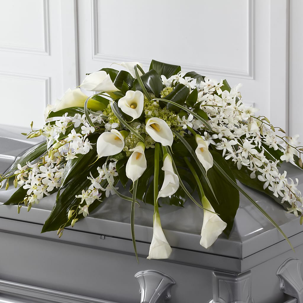 Angel Wings Casket Spray –  Talia Flowers, Ottawa ON