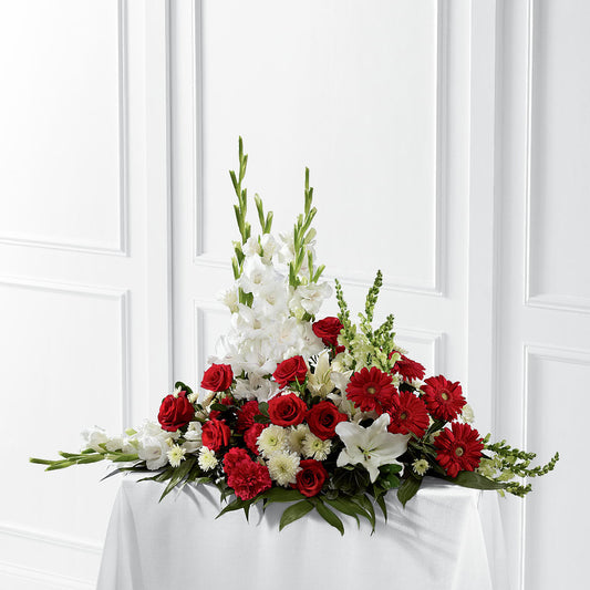 Crimson & White Arrangement –  Talia Flowers, Ottawa ON
