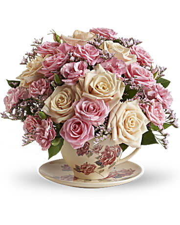Teleflora's Victorian Teacup Bouquet –  Talia Flowers, Ottawa ON