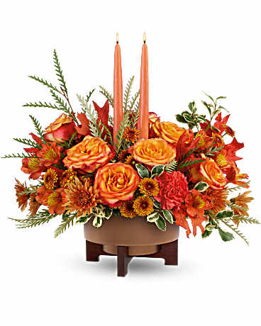Teleflora's Fall Harvest Centerpiece –  Talia Flowers, Ottawa ON