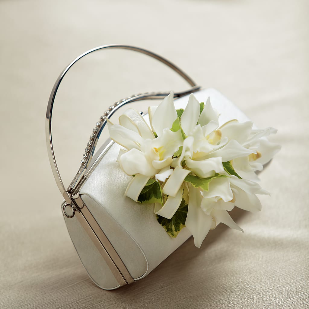 White Purse Decor –  Talia Flowers, Ottawa ON