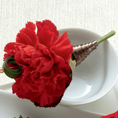 Red Carnation Boutonniere –  Talia Flowers, Ottawa ON